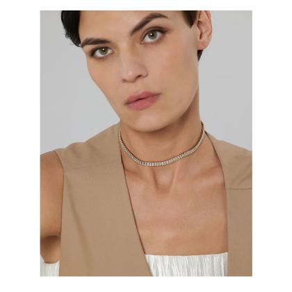 Colar Importado Gargantilha Choker Riviera Cristal Zircônia Banhado Ouro 18k Antialérgico - Quick Shop Imagem de Colar Importado Gargantilha Choker Riviera Cristal Zircônia Banhado Ouro 18k Antialérgico