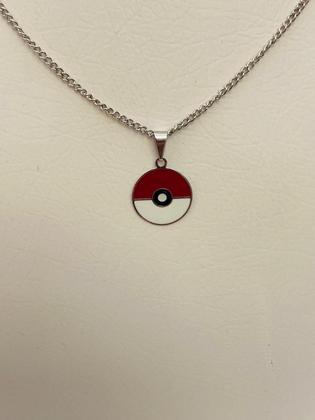 Imagem de Colar infantil em Aço Inox Pokemon Pokebola