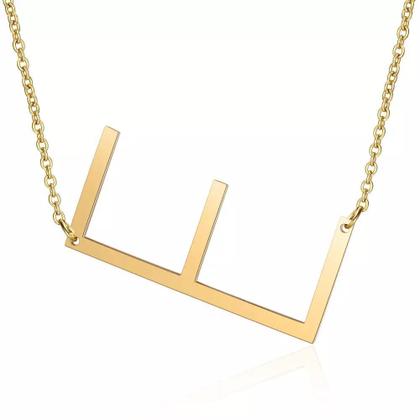 Imagem de Colar Letra E Dourado Delicado L5696