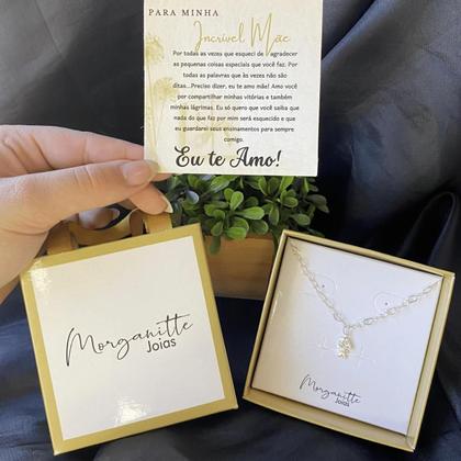 Imagem de Colar Mãe Corrente Coração Casal 1 filho 2 filhos 3 filhos Banhado a Prata 925 Colar Feminino 1 filha 2 filhas 3 filhas