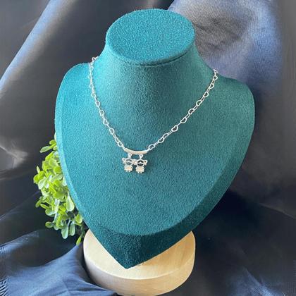 Imagem de Colar Mãe Corrente Coração Casal 1 filho 2 filhos 3 filhos Banhado a Prata 925 Colar Feminino 1 filha 2 filhas 3 filhas