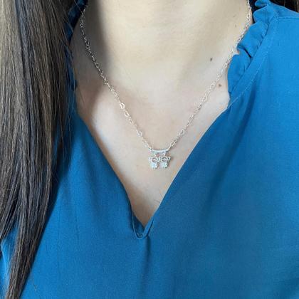 Imagem de Colar Mãe Corrente Coração Casal 1 filho 2 filhos 3 filhos Banhado a Prata 925 Colar Feminino 1 filha 2 filhas 3 filhas