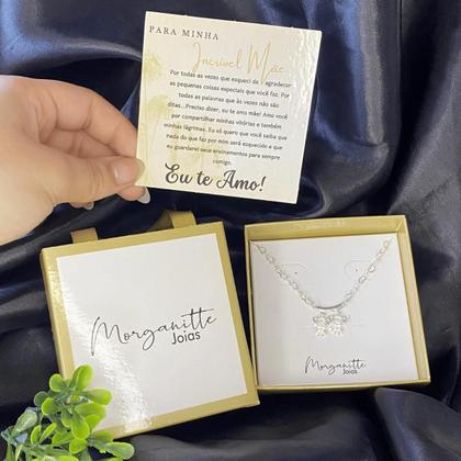 Imagem de Colar Mãe Corrente Coração Casal 1 filho 2 filhos 3 filhos Banhado a Prata 925 Colar Feminino 1 filha 2 filhas 3 filhas