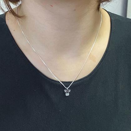 Imagem de Colar mãe Prata 925 delicado Filhos banhada menina menino