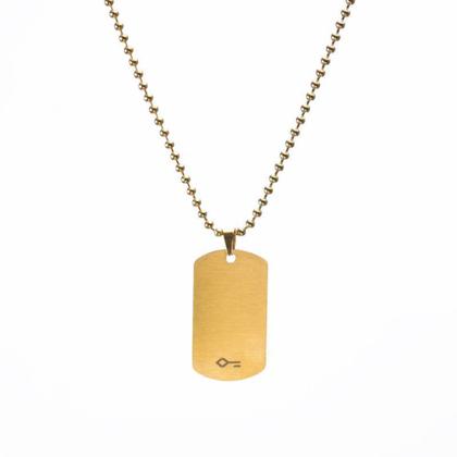 Imagem de Colar masculino haring de aço dourado