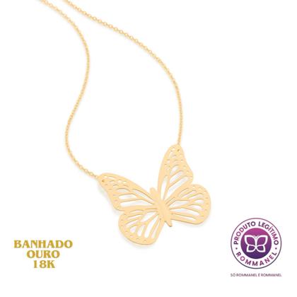 Imagem de Colar Maxi Borboleta Rommanel Banhado a Ouro 18K 5321230