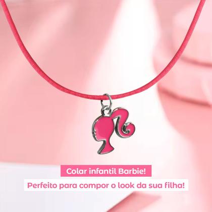 Imagem de Colar Menina Infantil + Pingente Qualidade Premium Barbie