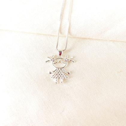 Imagem de Colar Menina Vazada de Maria Chiquinha Banhado a Prata