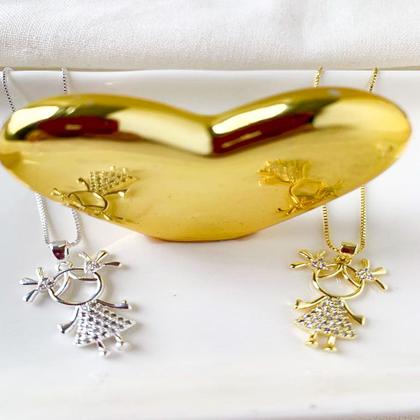 Imagem de Colar Menina Vazada de Maria Chiquinha Banhado a Prata