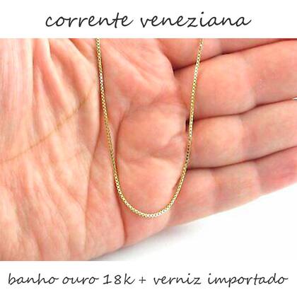 Imagem de Colar Nome Personalizado Chapinha Gravação Diana Banhado Ouro 18K - 999004282
