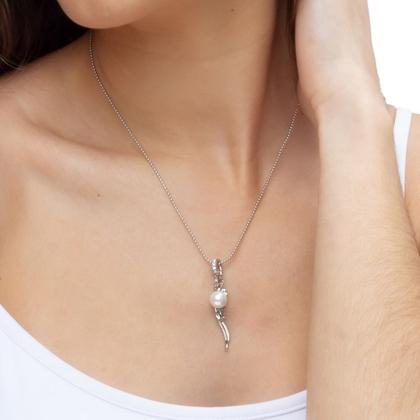 Imagem de Colar Pérola e Strass Asa CO1075