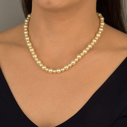 Imagem de Colar Pérolas Folheado a Ouro 18k