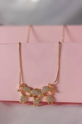 Imagem de Colar Pingente 03 Filhos (2 Meninas 1 Menino) Banhado Ouro 18K