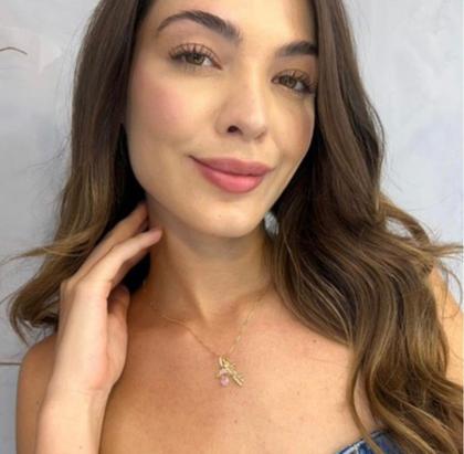 Imagem de Colar Pingente Escrito Dinda Menina Madrinha Afilhada