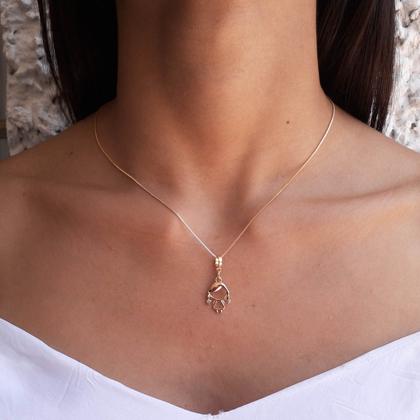 Imagem de Colar Pingente Menina Banhado a Ouro 18k