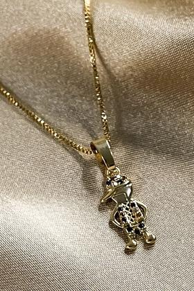 Imagem de Colar Pingente Menino Zircônia Colorida Banhado Em Ouro 18k