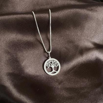 Imagem de Colar Prata 925 árvore da vida pequena Gargantilha legítima