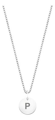 Imagem de Colar Prata 925 Corrente Feminina Pingente Letra Plaquinha