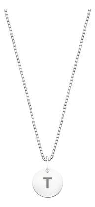 Imagem de Colar Prata 925 Corrente Feminina Pingente Letra Plaquinha