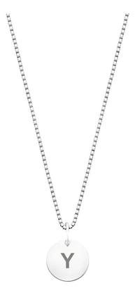 Imagem de Colar Prata 925 Corrente Feminina Pingente Letra Plaquinha