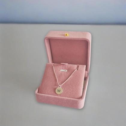 Imagem de Colar Prata 925 Corrente Feminina Pingente Letra Plaquinha