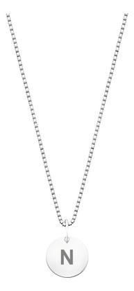 Imagem de Colar Prata 925 Corrente Feminina Pingente Letra Plaquinha