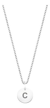 Imagem de Colar Prata 925 Corrente Feminina Pingente Letra Plaquinha