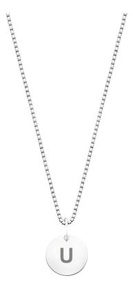 Imagem de Colar Prata 925 Corrente Feminina Pingente Letra Plaquinha