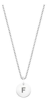 Imagem de Colar Prata 925 Corrente Feminina Pingente Letra Plaquinha