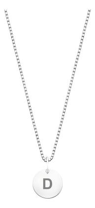 Imagem de Colar Prata 925 Corrente Feminina Pingente Letra Plaquinha