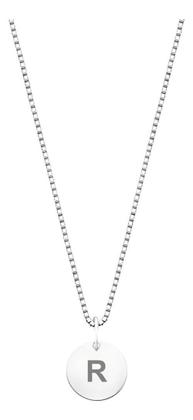 Imagem de Colar Prata 925 Corrente Feminina Pingente Letra Plaquinha