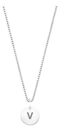 Imagem de Colar Prata 925 Corrente Feminina Pingente Letra Plaquinha