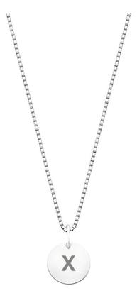 Imagem de Colar Prata 925 Corrente Feminina Pingente Letra Plaquinha