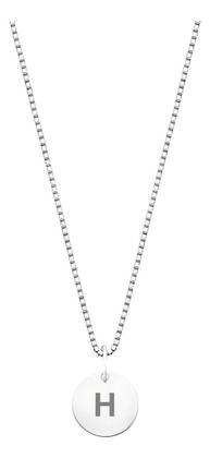 Imagem de Colar Prata 925 Corrente Feminina Pingente Letra Plaquinha