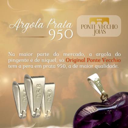 Imagem de Colar Prata 925 Hélice Selenita Retangular - P Vecchio Joias