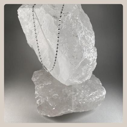 Imagem de Colar Prata 925 Hélice Selenita Retangular - P Vecchio Joias