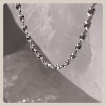 Imagem de Colar Prata 925 Hélice Selenita Retangular - P Vecchio Joias