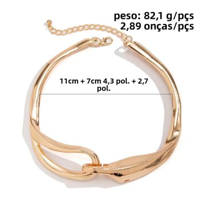 Imagem de Colar Punk Feminino De Metal Pesado Com Corrente Grossa, Colar Irregular, Choker De Joias Y2K