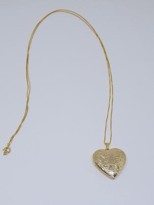 Imagem de Colar relicário coração banhado a Ouro