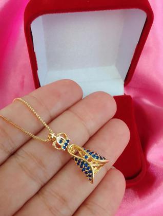 Imagem de Colar Santa Nossa Senhora Aparecida Folheado a Ouro 18k