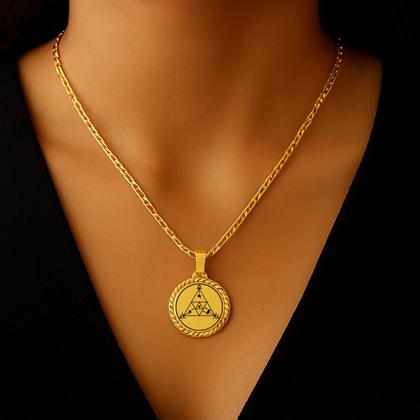 Imagem de Colar Trabalhado Scap Cabalístico Proteção Placa Radiônica