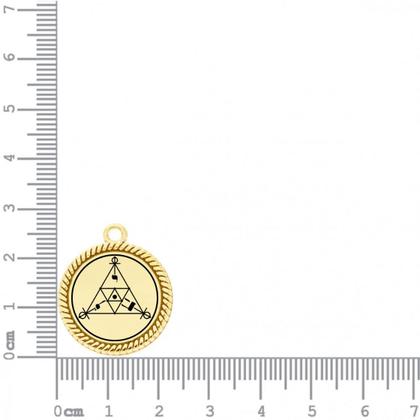 Imagem de Colar Trabalhado Scap Cabalístico Proteção Placa Radiônica
