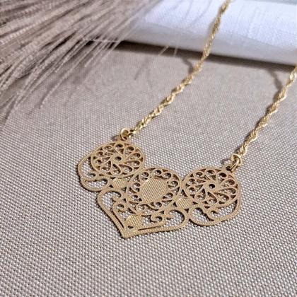 Imagem de Colar Unique Renda - Semijoia Banhada a Ouro 18k