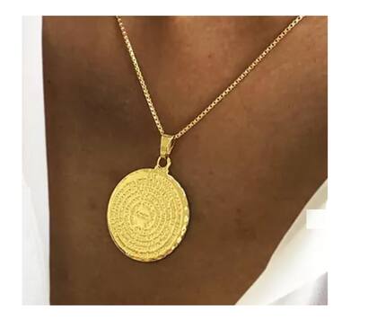 Imagem de Colar Veneziana  45 cm com pingente oração do Pai Nosso