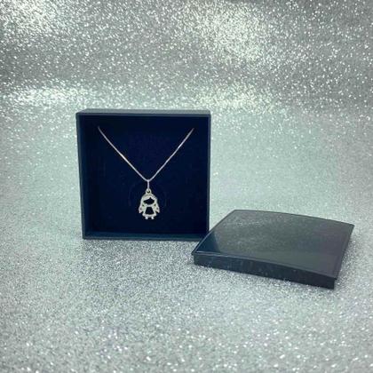 Imagem de Colar Venezina 45cm Ping. Menina Prata Legitima 925