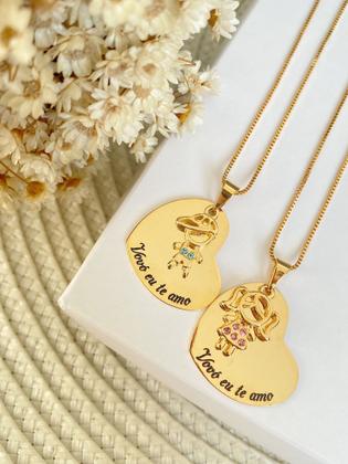 Imagem de Colar vovó eu te amo pingente menina personalizado