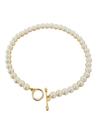 Imagem de Colares choker colar de pérolas com fecho frontal dourado