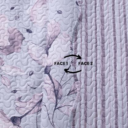 Imagem de Colcha Bouti King Dupla Face Estampada com Porta Travesseiro 3 Peças