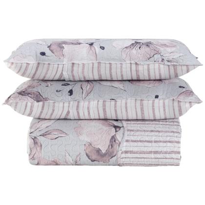 Imagem de Colcha Bouti King Dupla Face Estampada com Porta Travesseiro 3 Peças