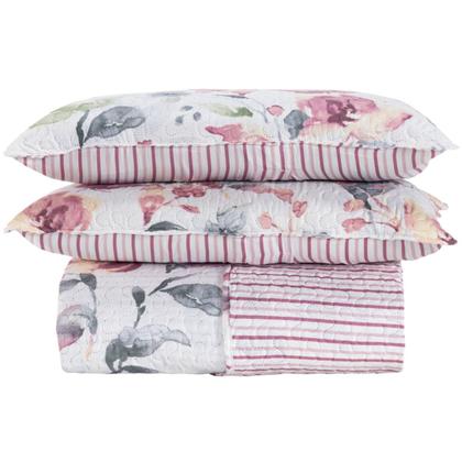 Imagem de Colcha Bouti King Dupla Face Estampada com Porta Travesseiro 3 Peças